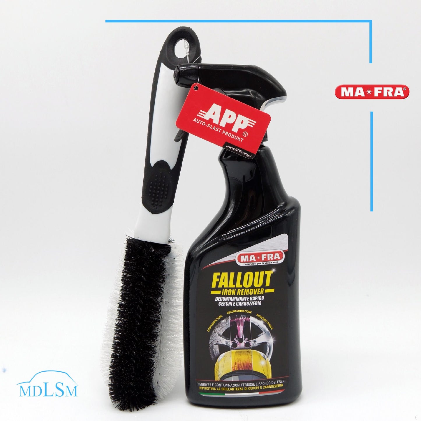 MAFRA FALLOUT IRON REMOVER 500ML PULITORE CERCHI + SPAZZOLA PER CERCHI "H0961"