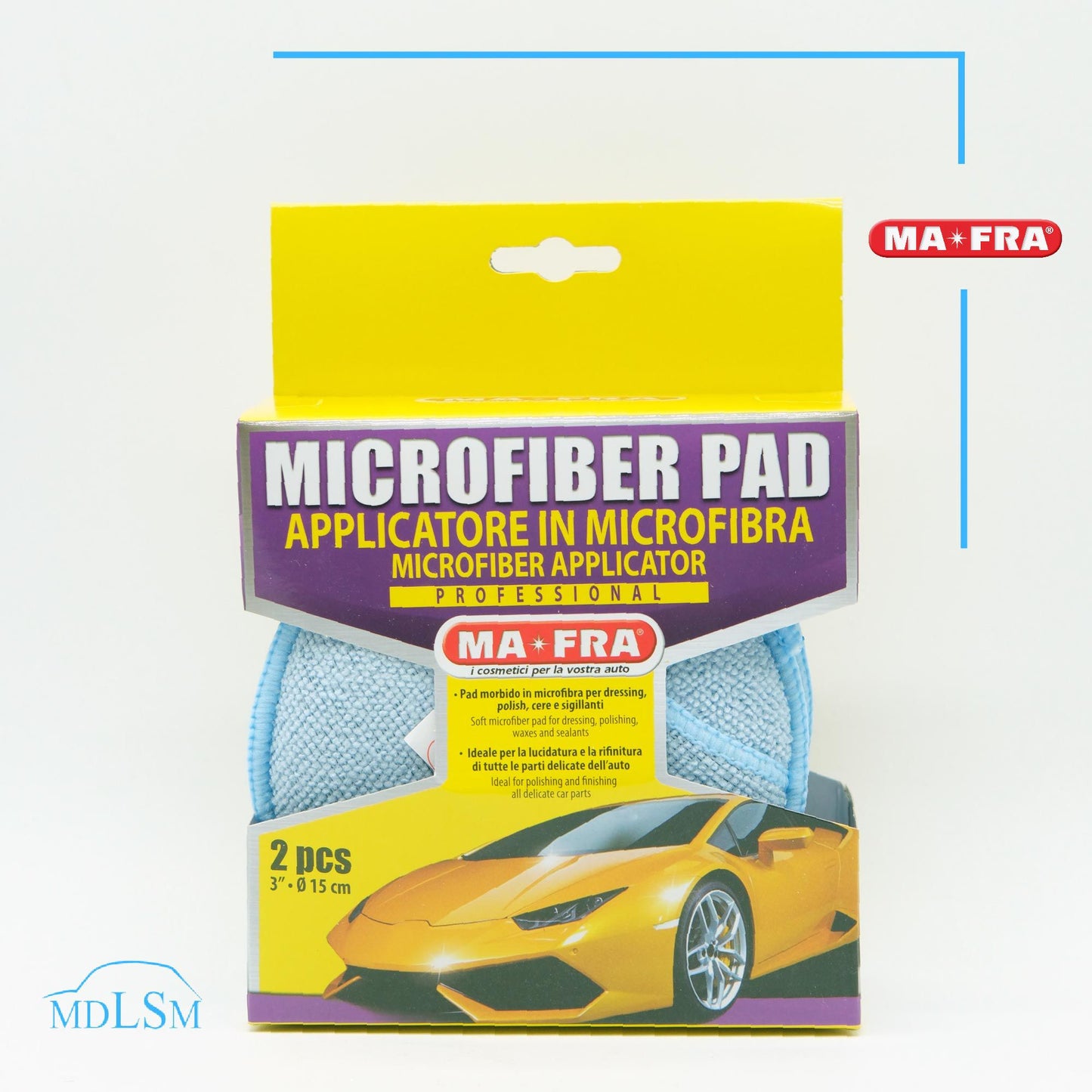 MAFRA MICROFIBER PAD APPLICATORE MORBIDO IN MICROFIBA CONFEZIONE 2 PEZZI "A0092"