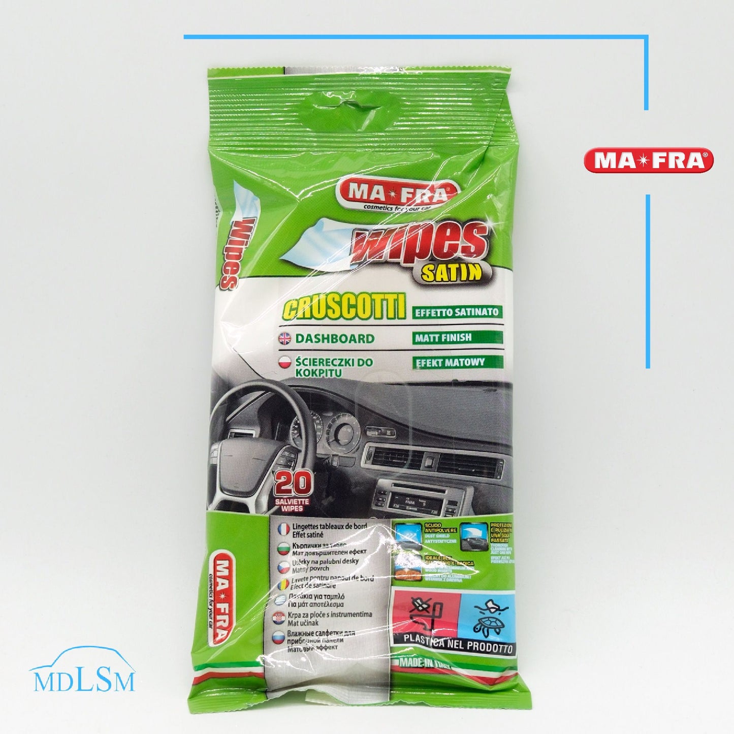 MAFRA PANNO WIPES SATIN PULITORE PER CRUSCOTTO EFFETTO SATINATO - MONOUSO "H0379"