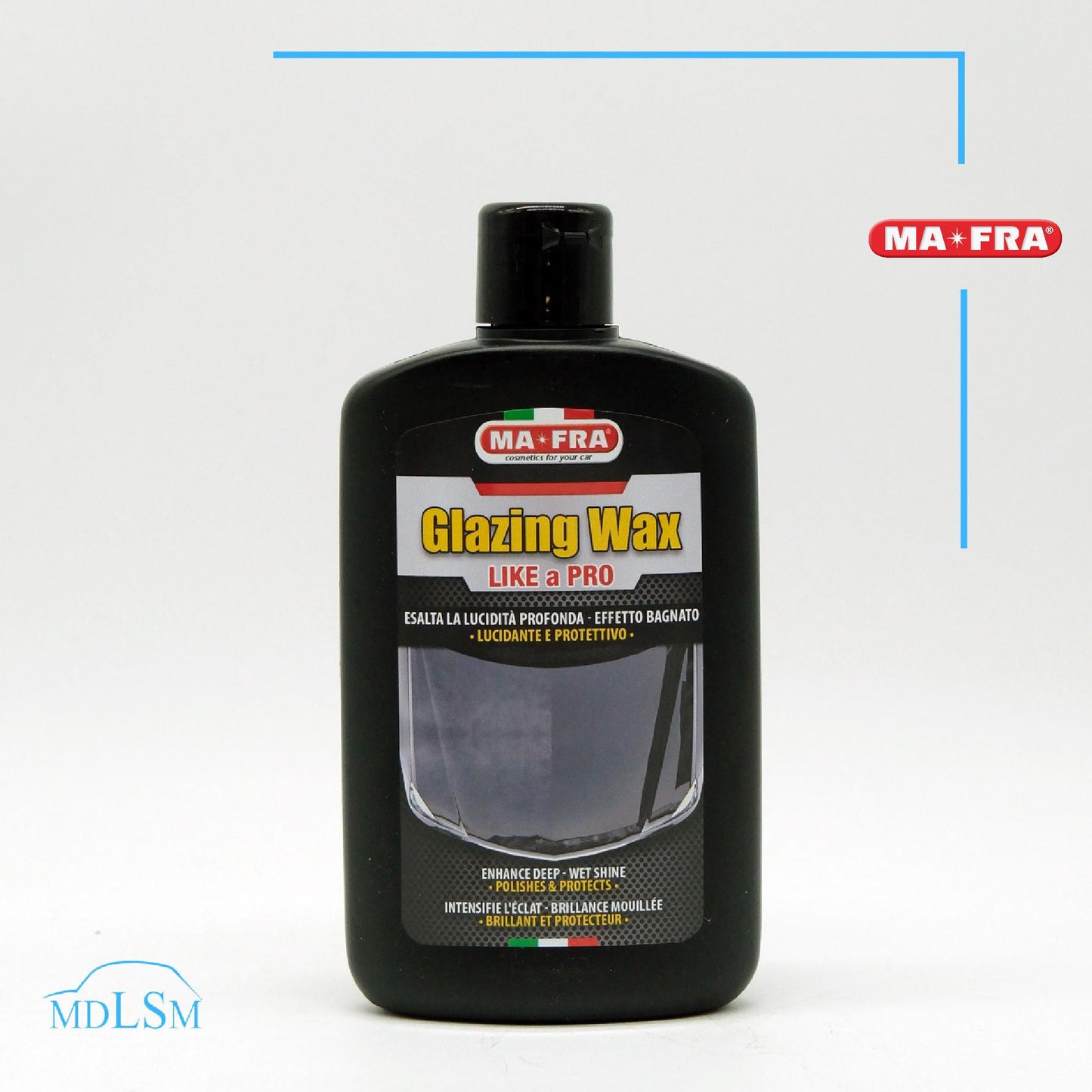 MAFRA GLAZING WAX POLISH LIKE A PRO ESALTA LA LUCIDITA PROFONDA PROTEGGE VERNICE